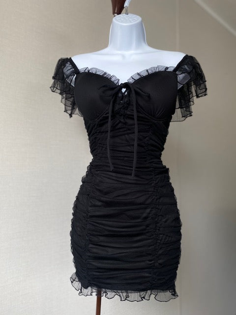 Diva Dress (Black/Peach)